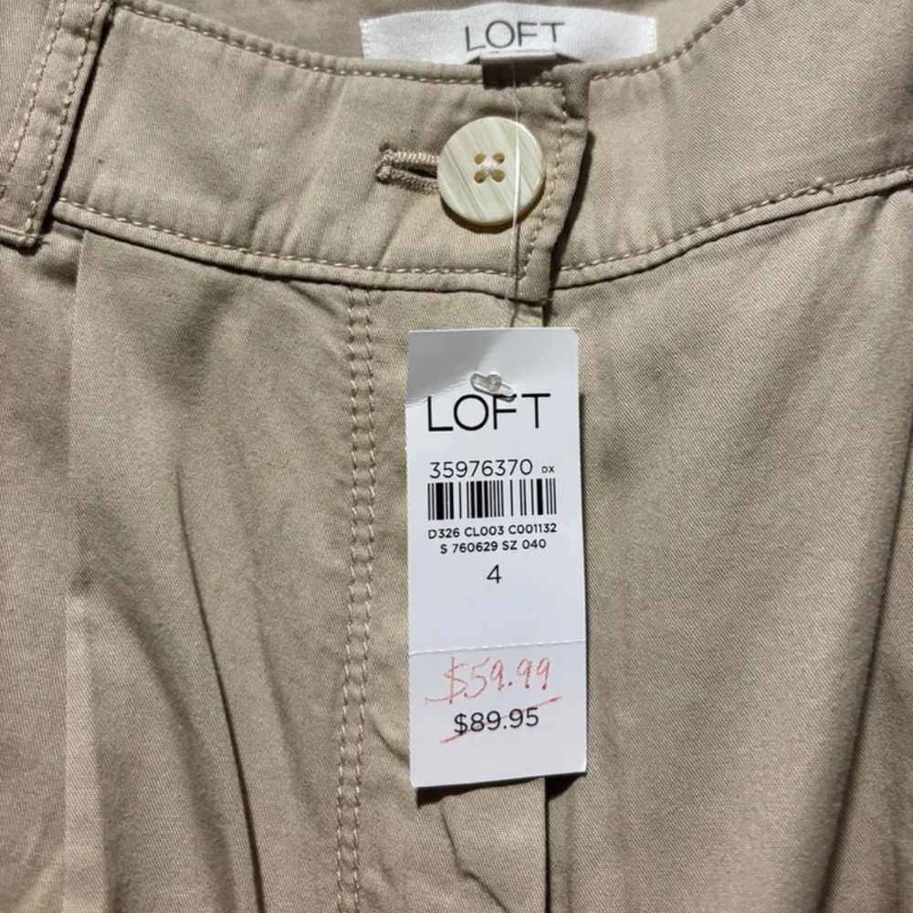 NWT Loft poplin wide leg pant